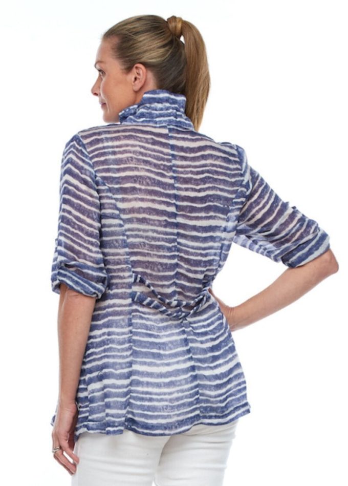 stripe design - back - blue