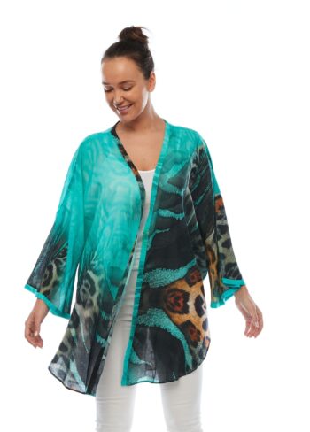 Kimono Jacket - Jungle | Plus Size Online | Claire Powell
