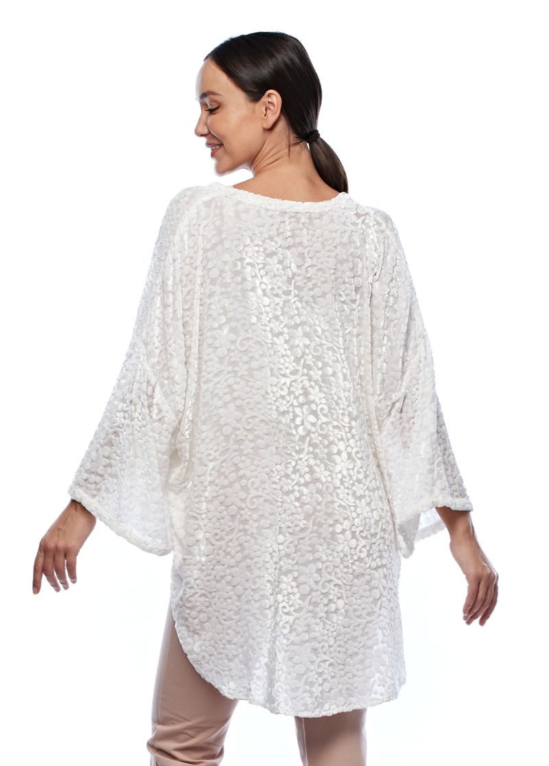 Claire Powell | White Velvet Cover-ups | Plus Size Clothing for Women