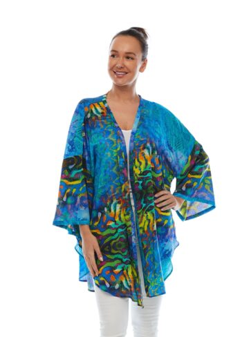 Kimono Jacket - Jewel | Plus Size Online | Claire Powell